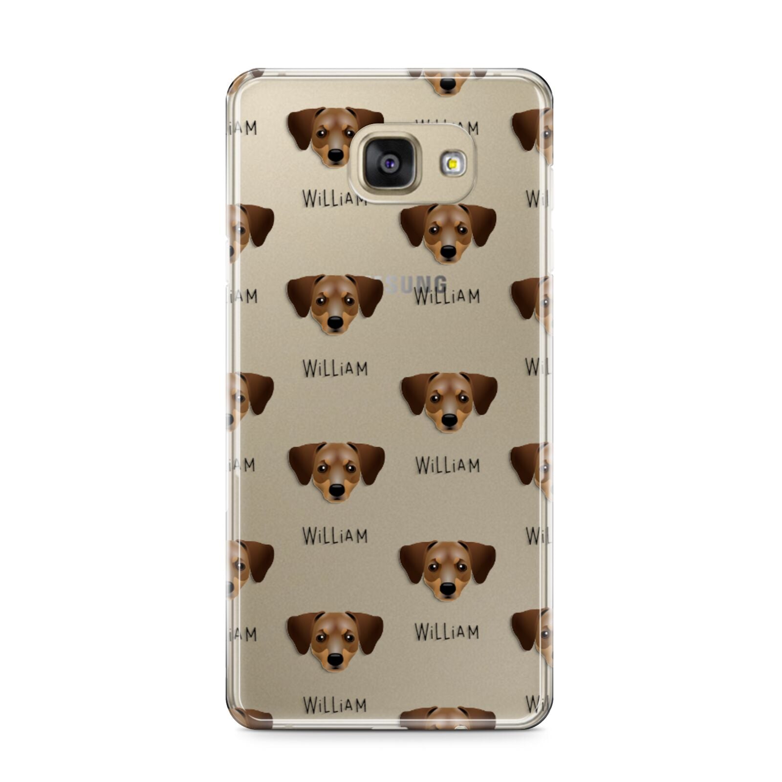 Chiweenie Icon with Name Samsung Galaxy A9 2016 Case on gold phone