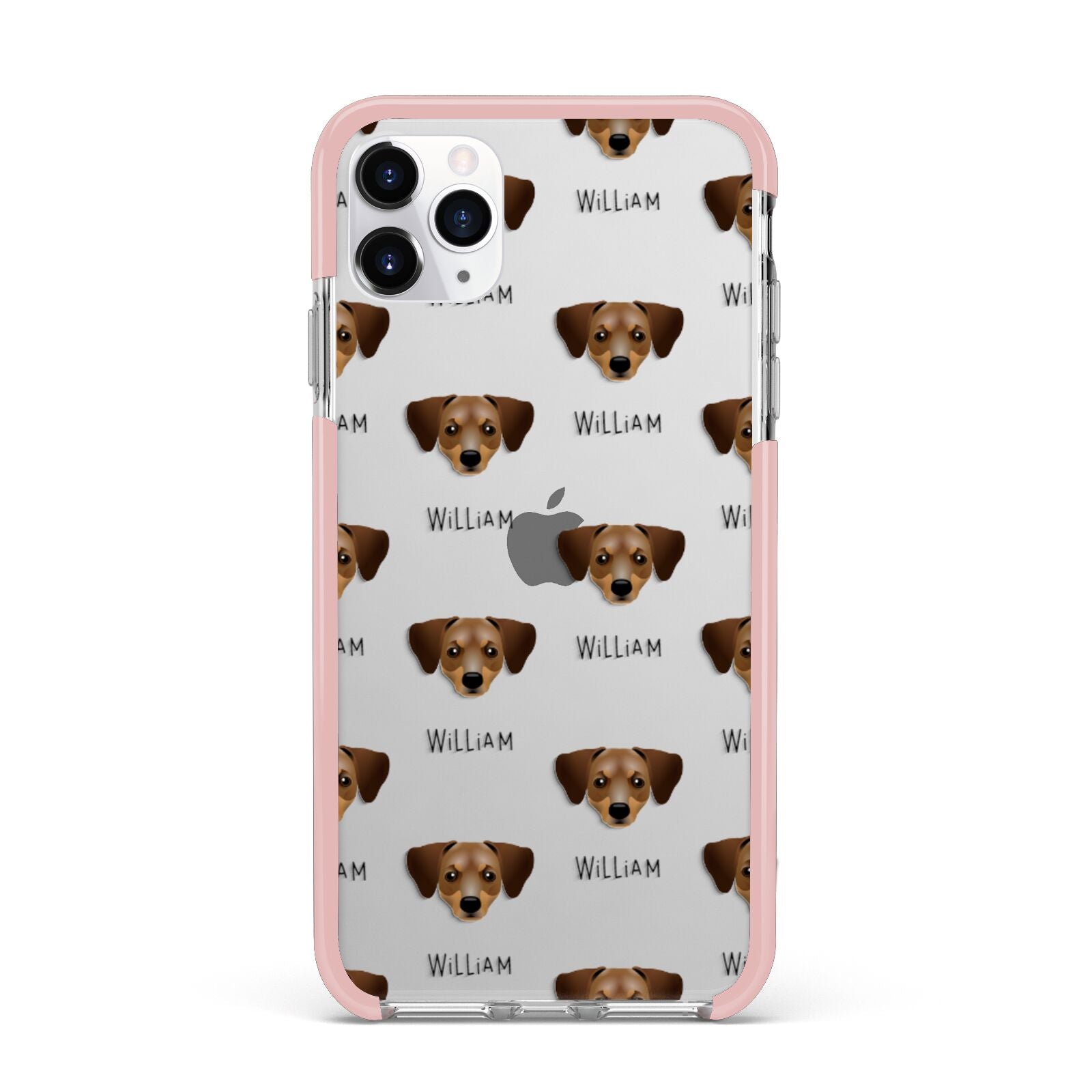 Chiweenie Icon with Name iPhone 11 Pro Max Impact Pink Edge Case