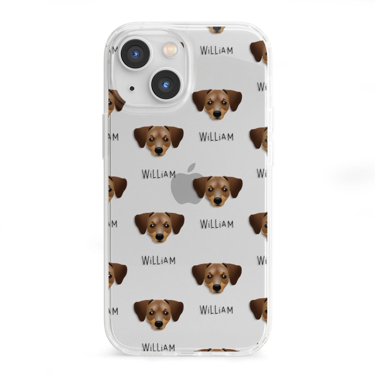Chiweenie Icon with Name iPhone 13 Mini Clear Bumper Case