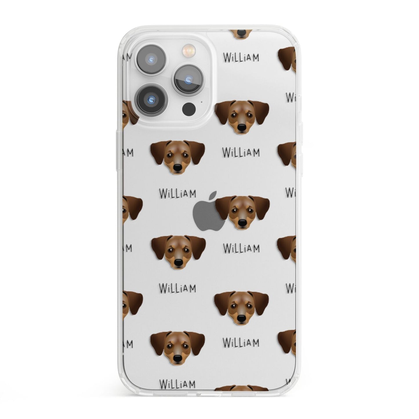 Chiweenie Icon with Name iPhone 13 Pro Max Clear Bumper Case
