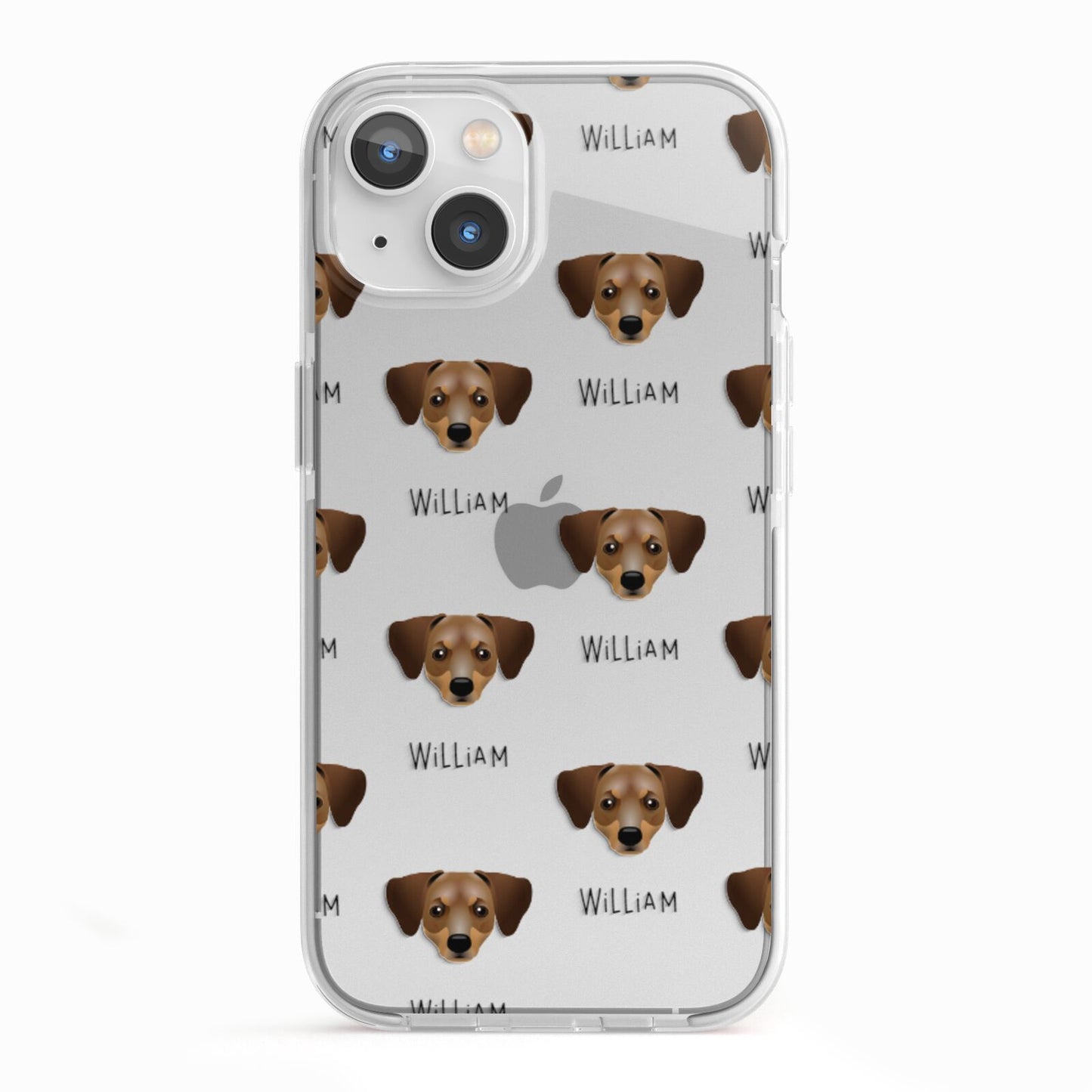 Chiweenie Icon with Name iPhone 13 TPU Impact Case with White Edges