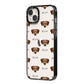 Chiweenie Icon with Name iPhone 14 Plus Black Impact Case Side Angle on Silver phone