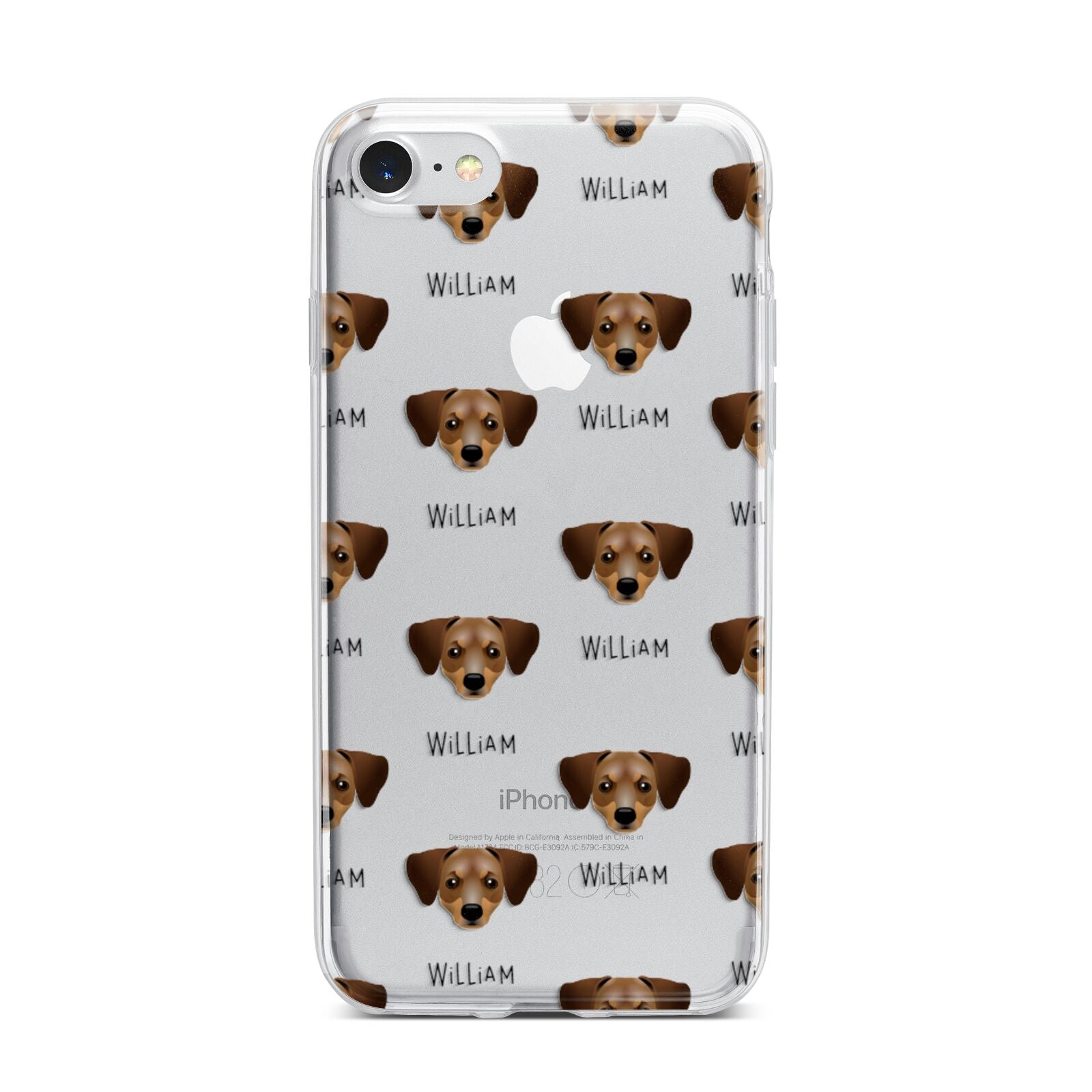 Chiweenie Icon with Name iPhone 7 Bumper Case on Silver iPhone