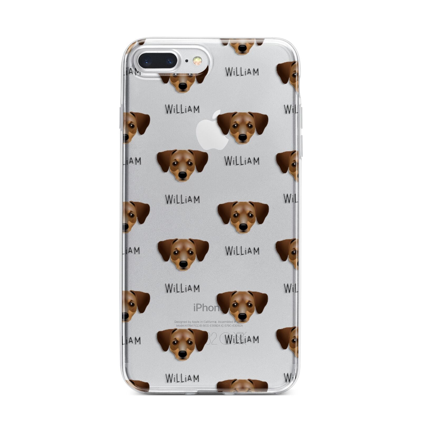 Chiweenie Icon with Name iPhone 7 Plus Bumper Case on Silver iPhone