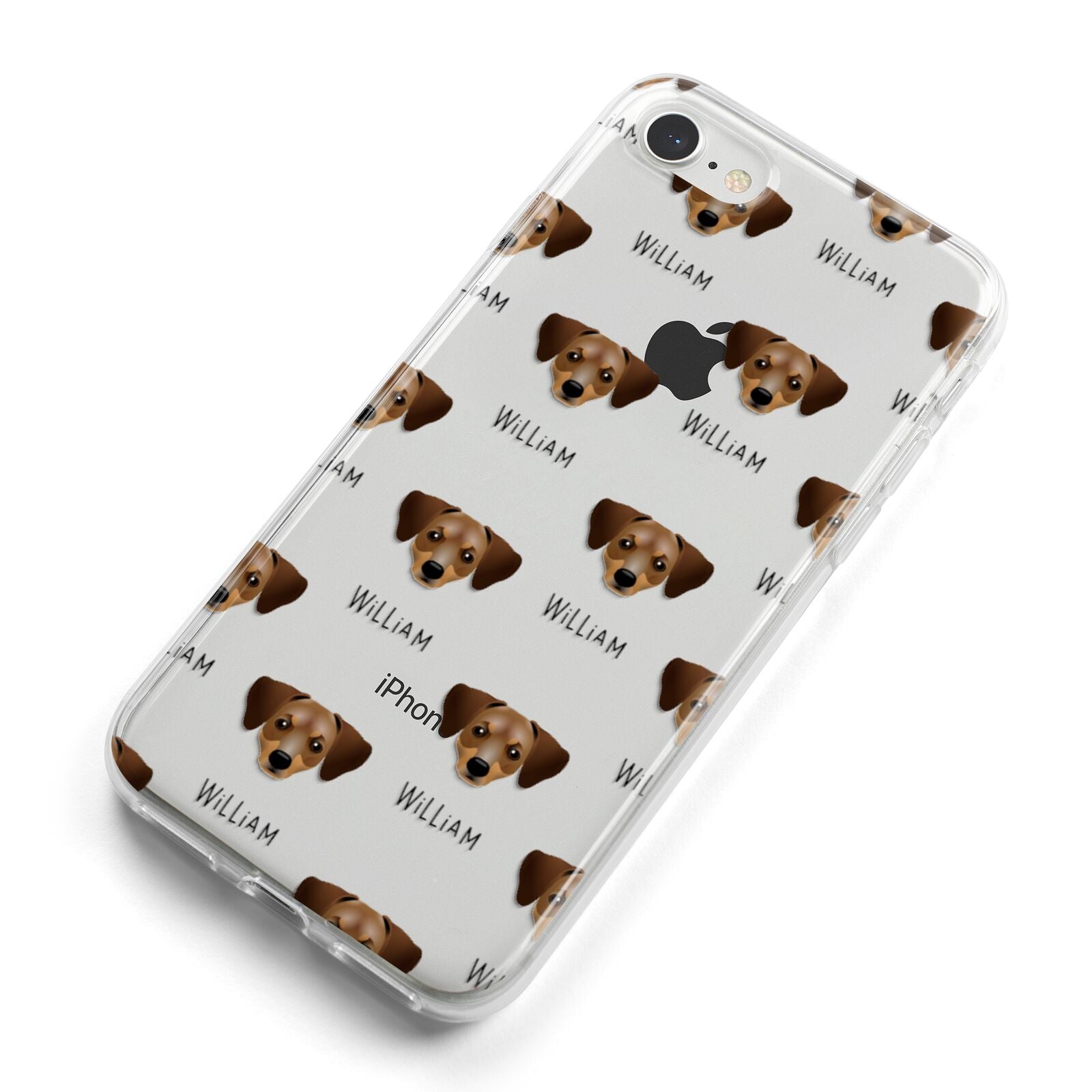 Chiweenie Icon with Name iPhone 8 Bumper Case on Silver iPhone Alternative Image
