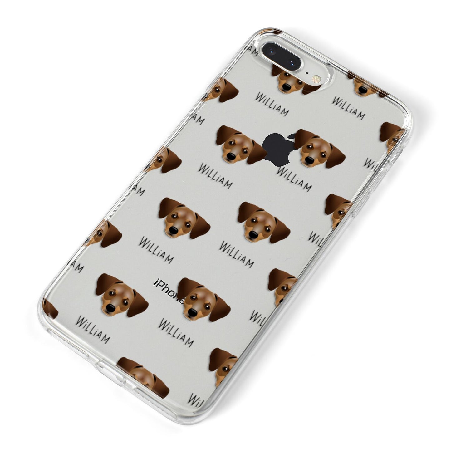 Chiweenie Icon with Name iPhone 8 Plus Bumper Case on Silver iPhone Alternative Image