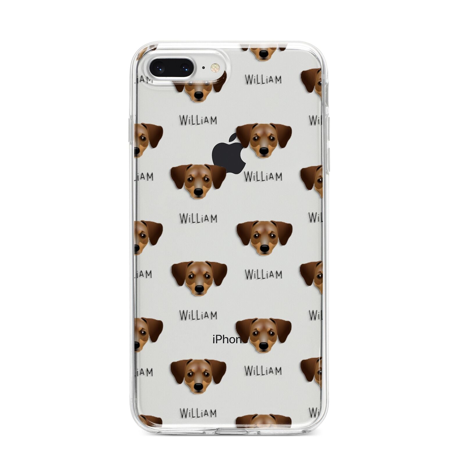 Chiweenie Icon with Name iPhone 8 Plus Bumper Case on Silver iPhone