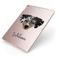 Chiweenie Personalised Apple iPad Case on Rose Gold iPad Side View