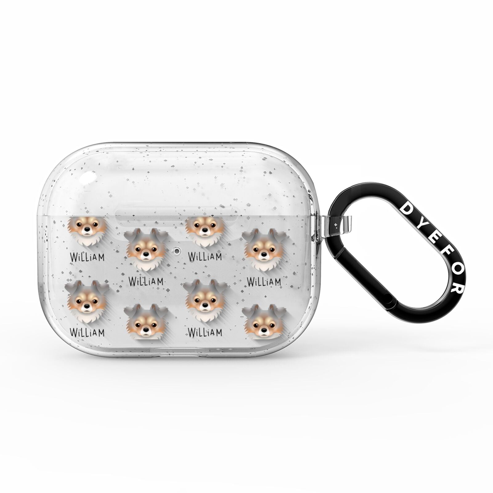 Chorkie Icon with Name AirPods Pro Glitter Case
