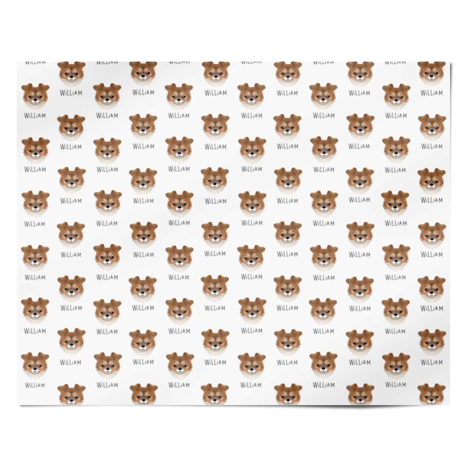 Chorkie Icon with Name Personalised Wrapping Paper Alternative