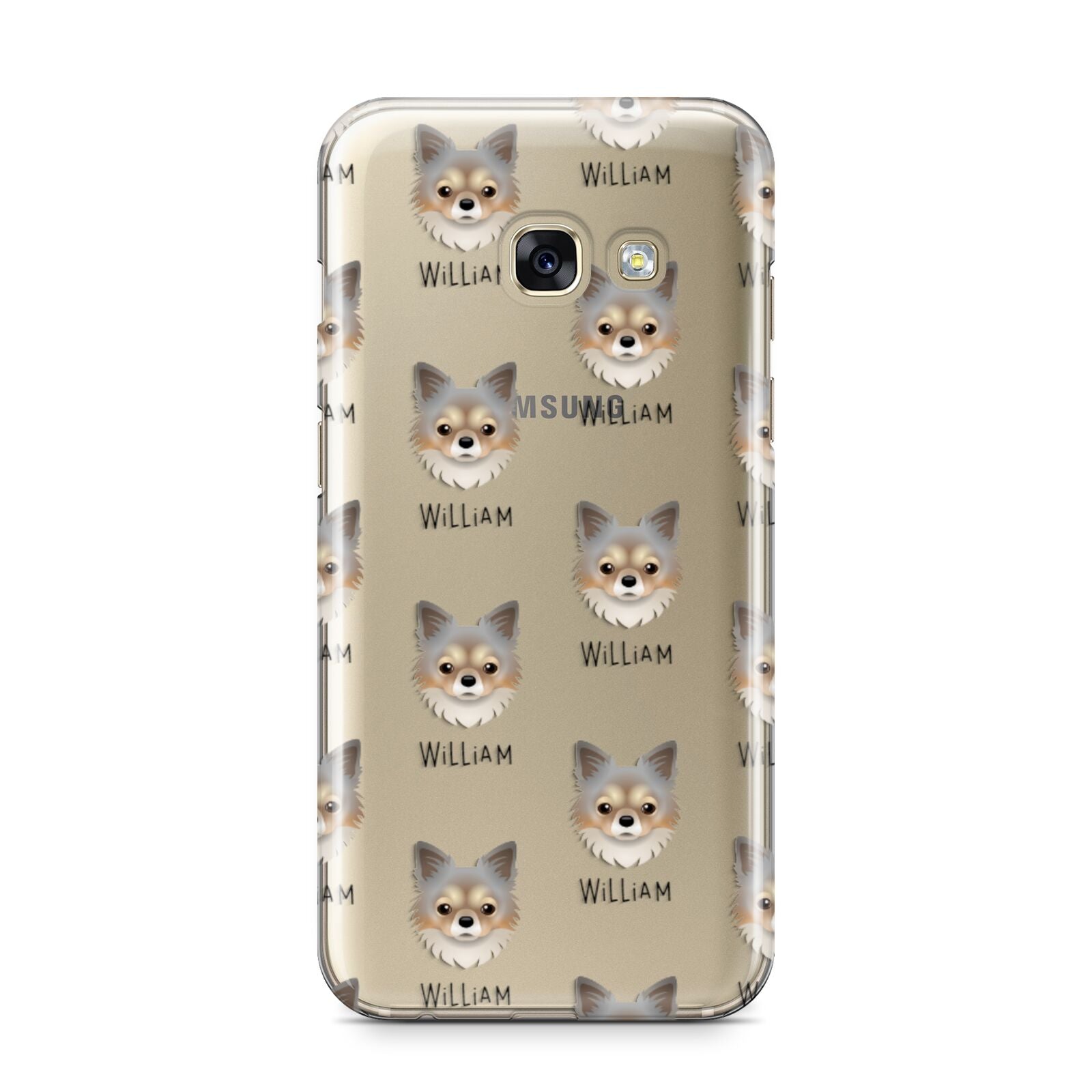 Chorkie Icon with Name Samsung Galaxy A3 2017 Case on gold phone