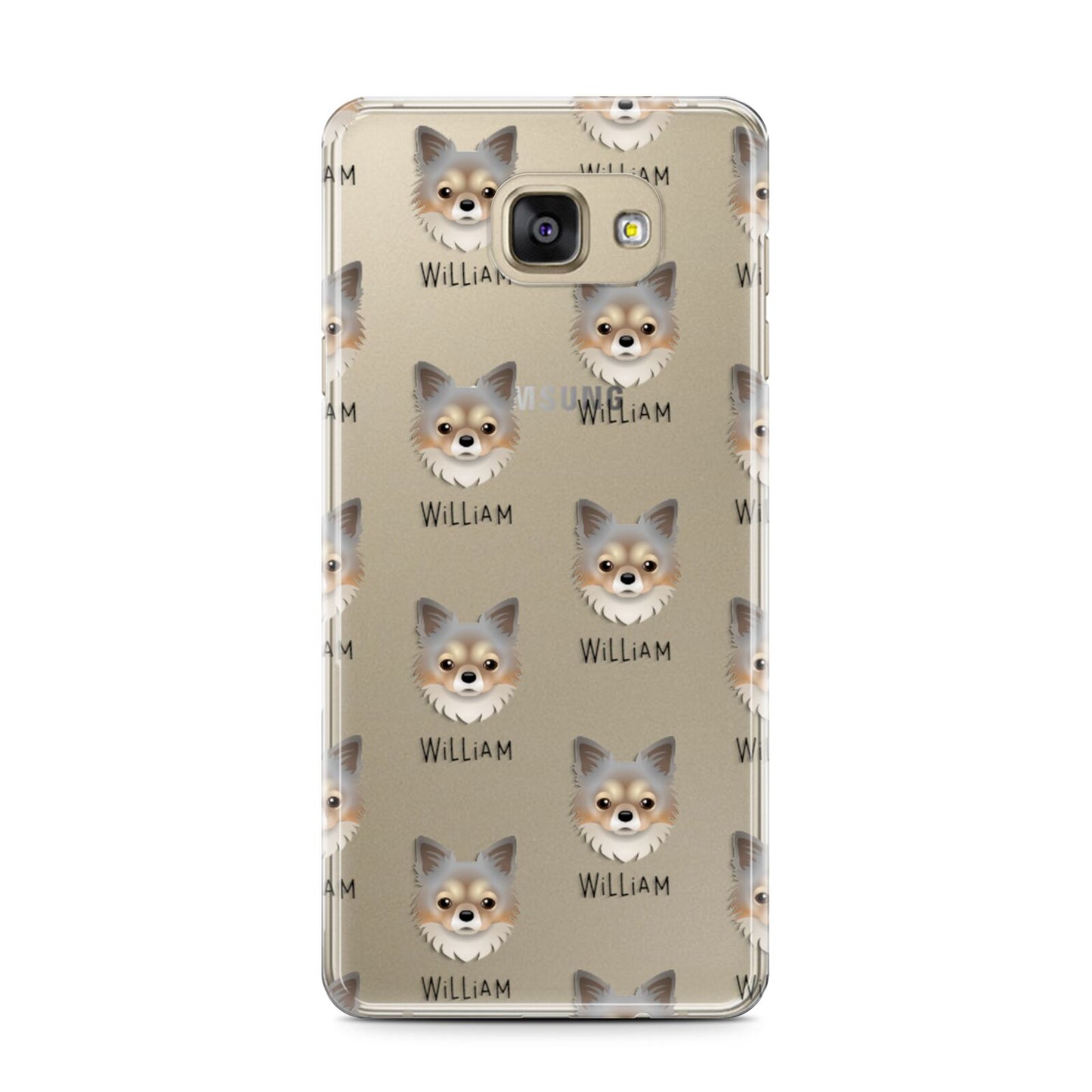 Chorkie Icon with Name Samsung Galaxy A7 2016 Case on gold phone