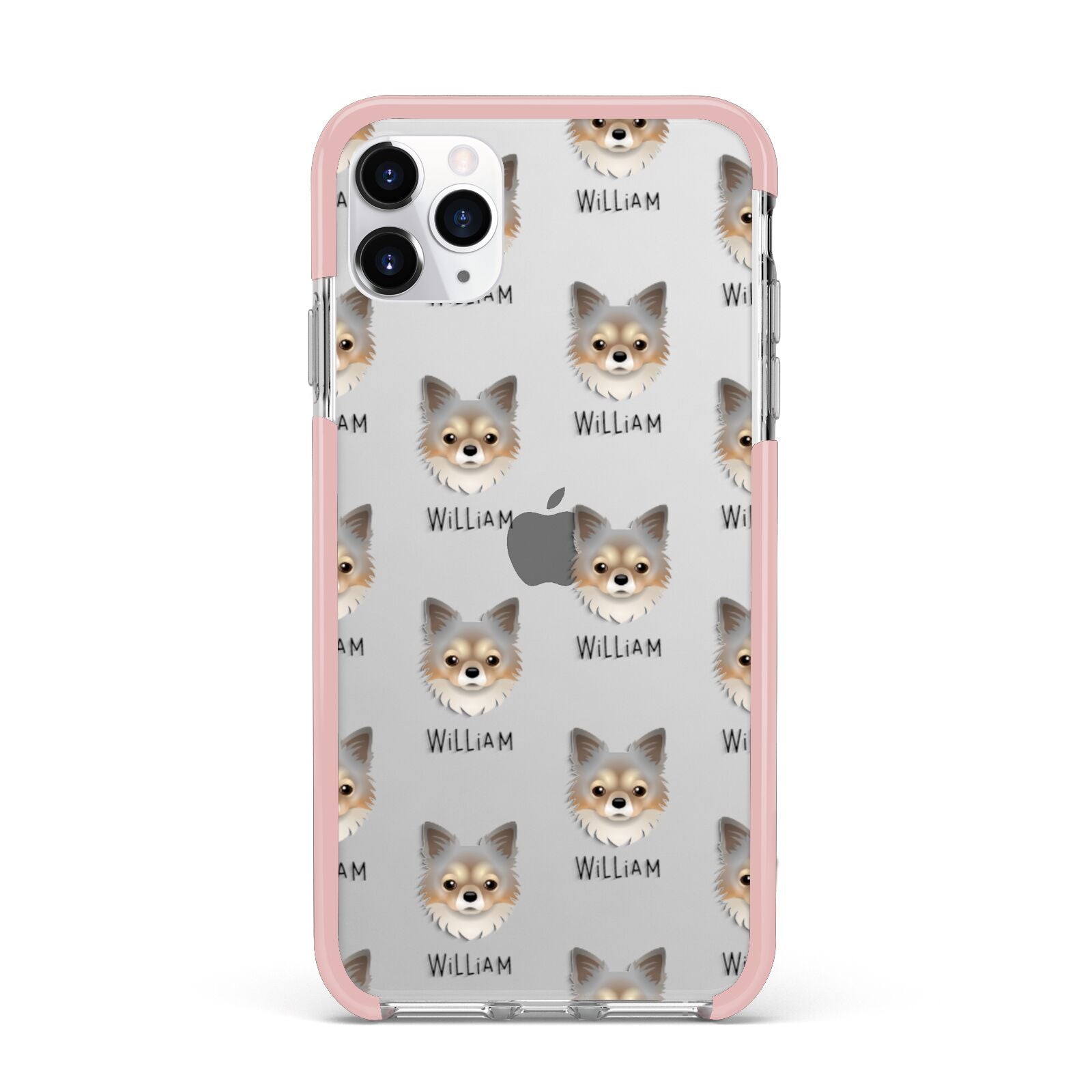 Chorkie Icon with Name iPhone 11 Pro Max Impact Pink Edge Case