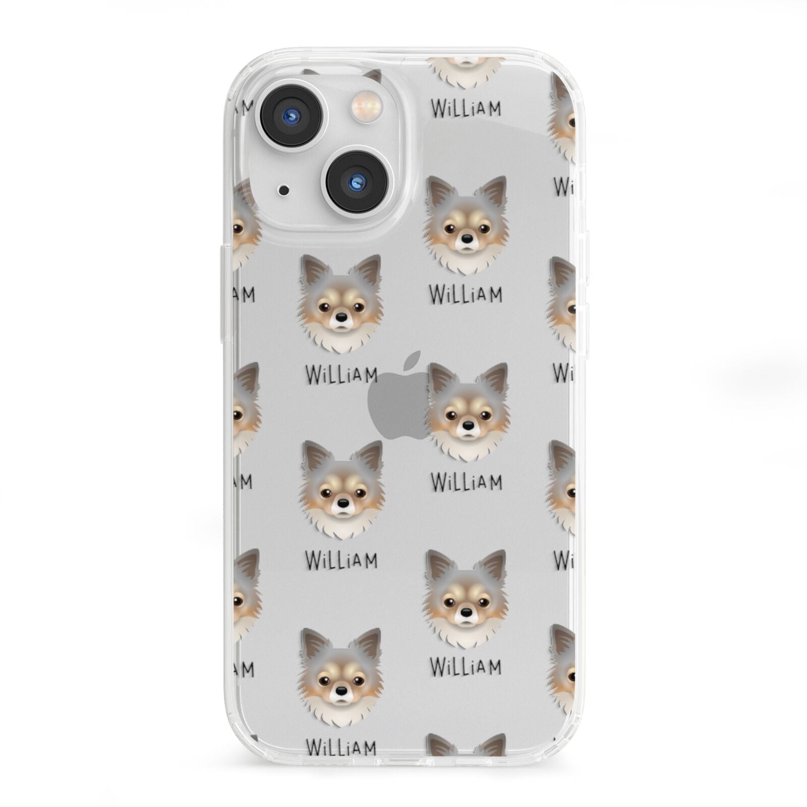 Chorkie Icon with Name iPhone 13 Mini Clear Bumper Case