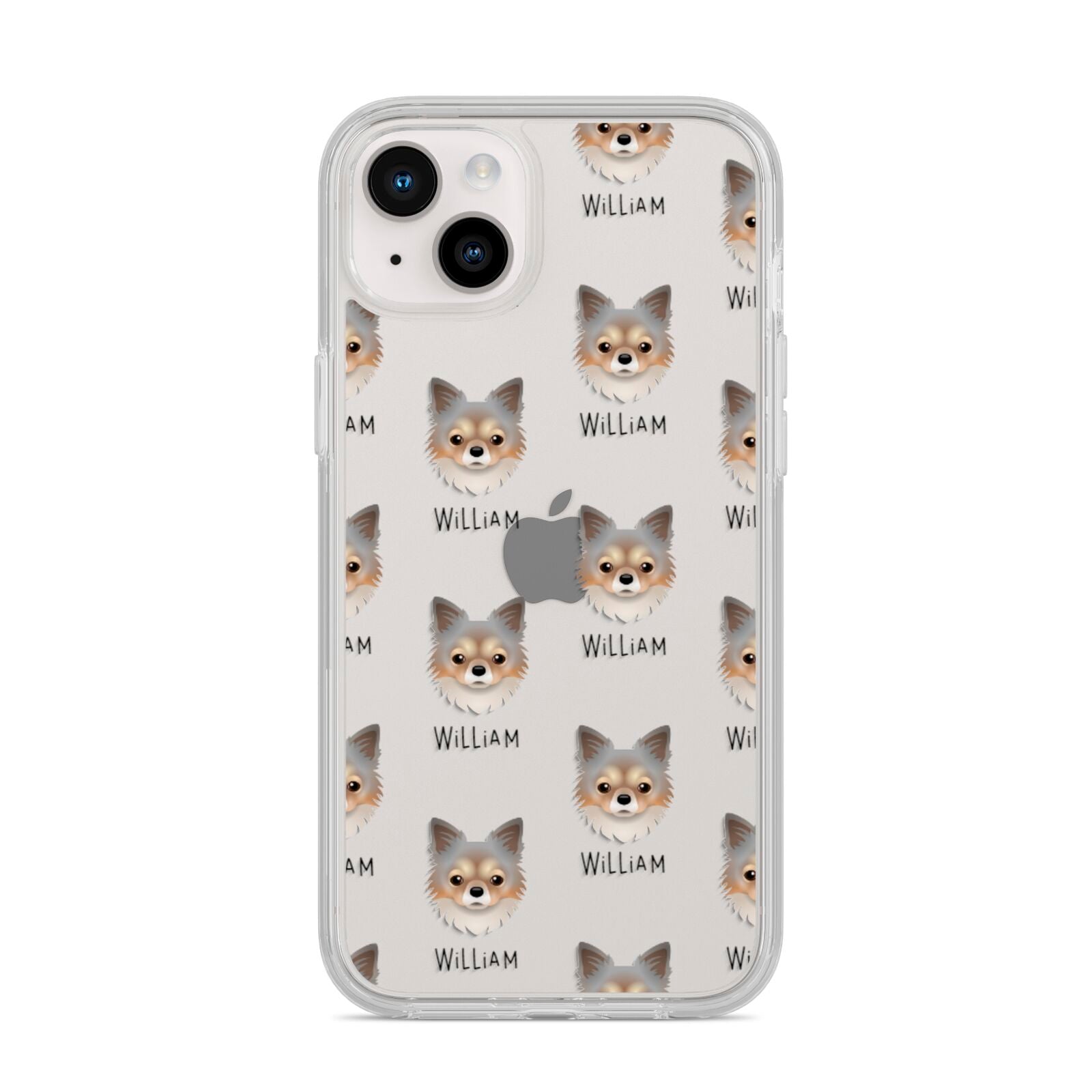 Chorkie Icon with Name iPhone 14 Plus Clear Tough Case Starlight