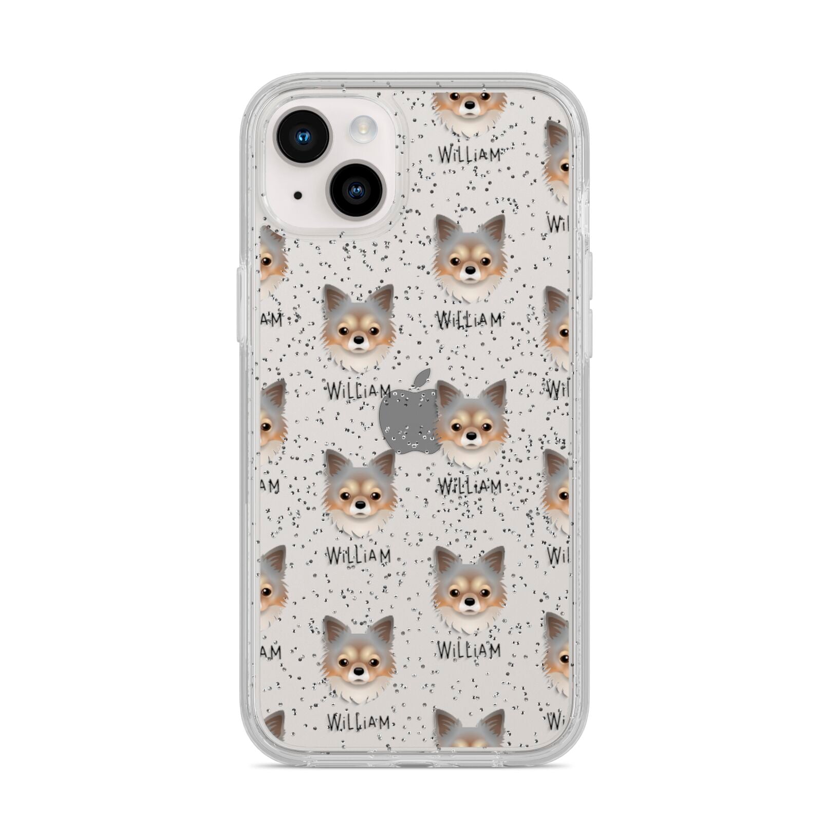 Chorkie Icon with Name iPhone 14 Plus Glitter Tough Case Starlight