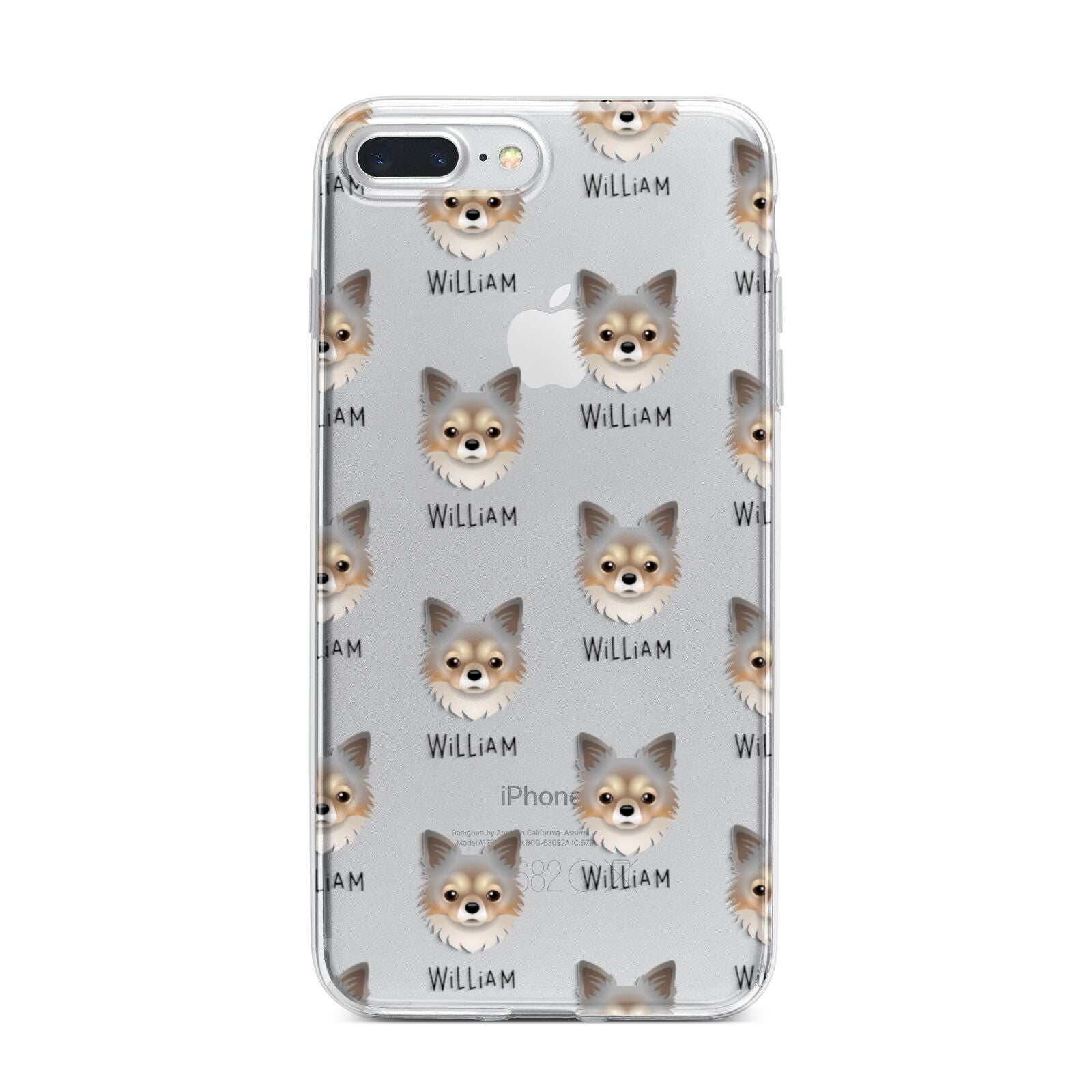 Chorkie Icon with Name iPhone 7 Plus Bumper Case on Silver iPhone