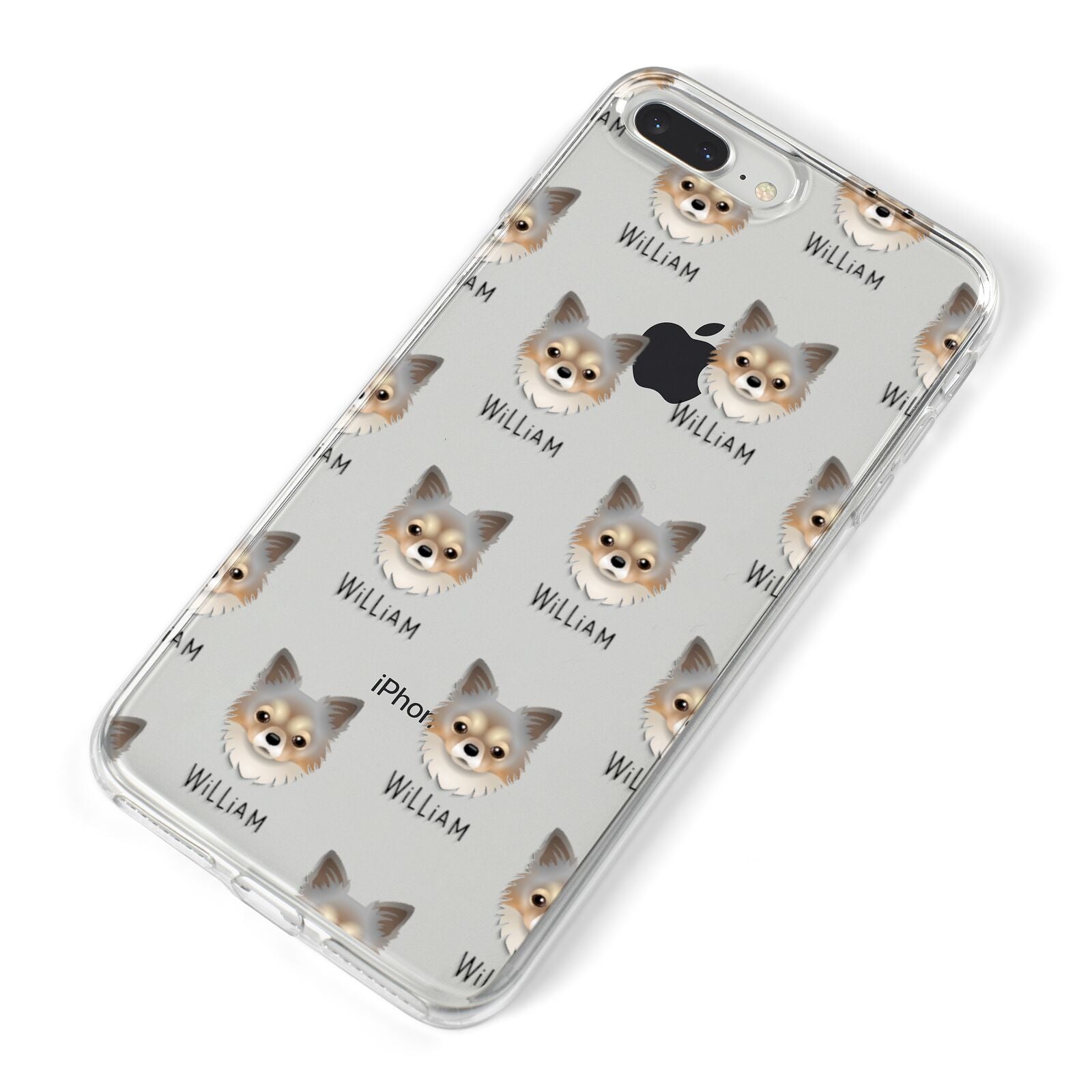 Chorkie Icon with Name iPhone 8 Plus Bumper Case on Silver iPhone Alternative Image