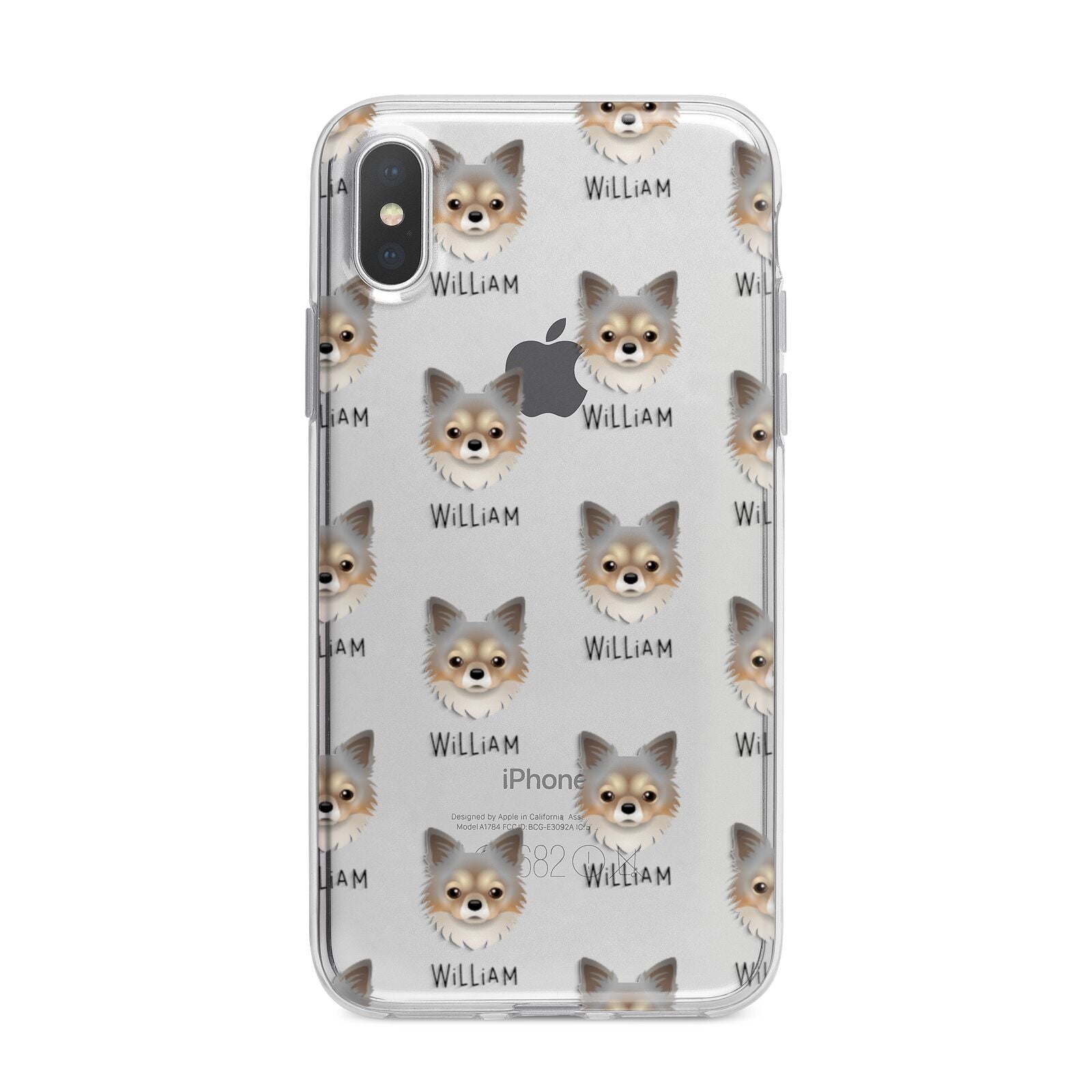 Chorkie Icon with Name iPhone X Bumper Case on Silver iPhone Alternative Image 1