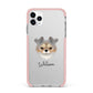 Chorkie Personalised iPhone 11 Pro Max Impact Pink Edge Case