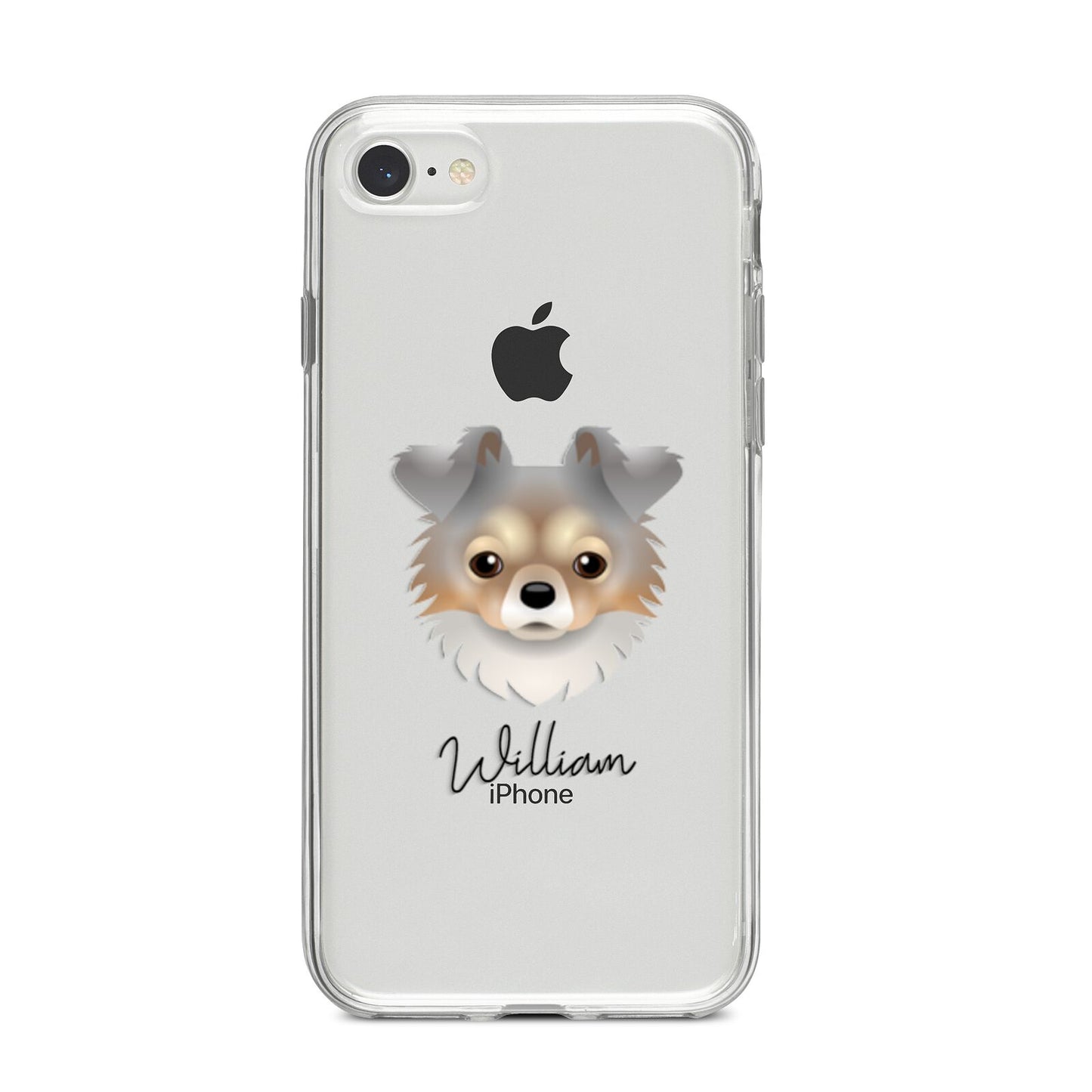 Chorkie Personalised iPhone 8 Bumper Case on Silver iPhone