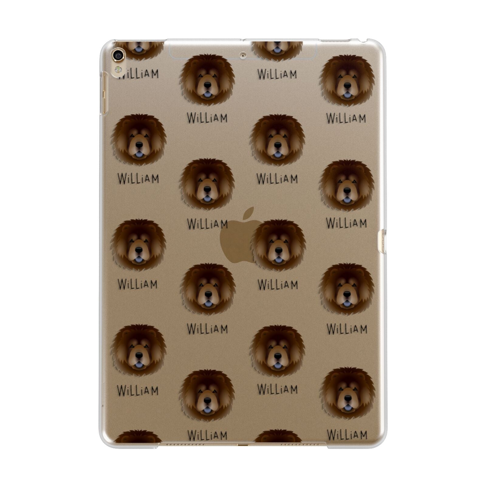 Chow Chow Icon with Name Apple iPad Gold Case