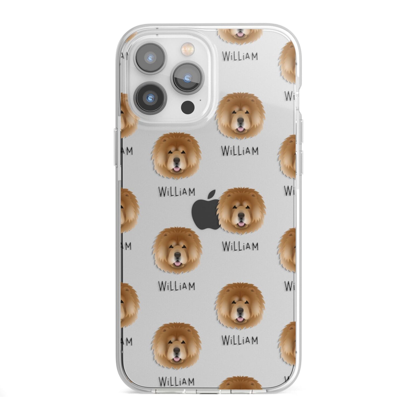 Chow Chow Icon with Name iPhone 13 Pro Max TPU Impact Case with White Edges