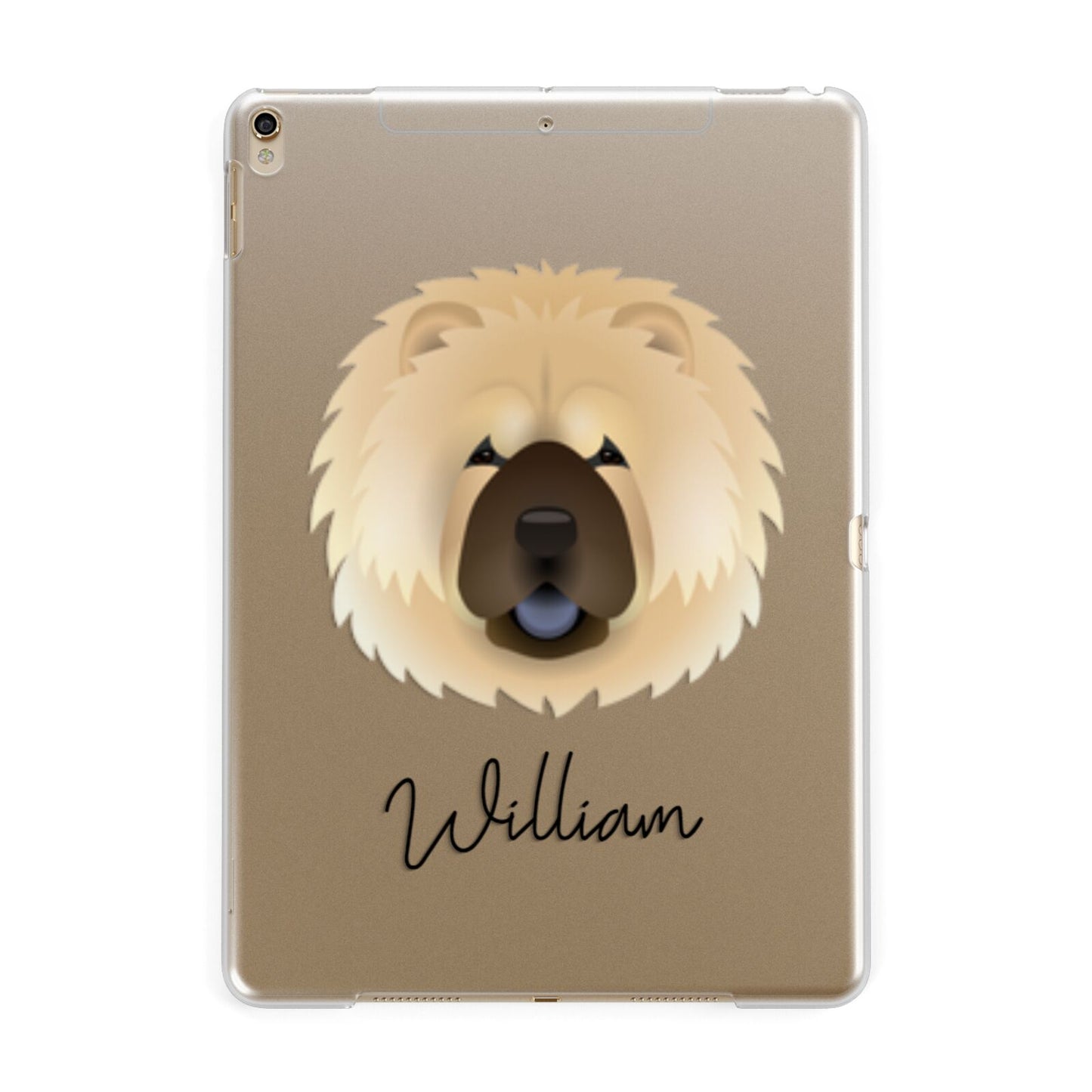Chow Chow Personalised Apple iPad Gold Case