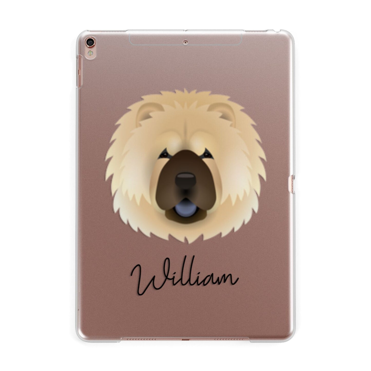 Chow Chow Personalised Apple iPad Rose Gold Case
