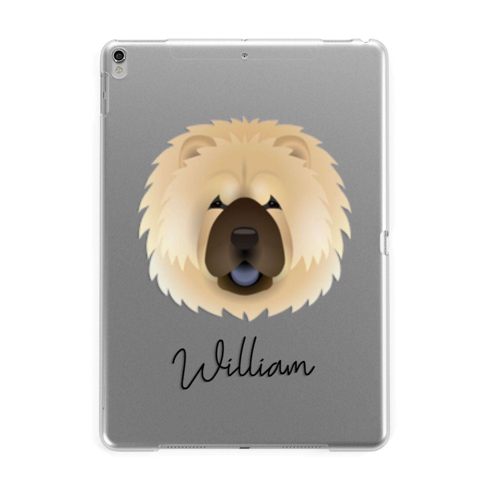 Chow Chow Personalised Apple iPad Silver Case