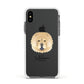 Chow Chow Personalised Apple iPhone Xs Impact Case White Edge on Black Phone
