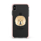 Chow Chow Personalised Apple iPhone Xs Max Impact Case Pink Edge on Black Phone