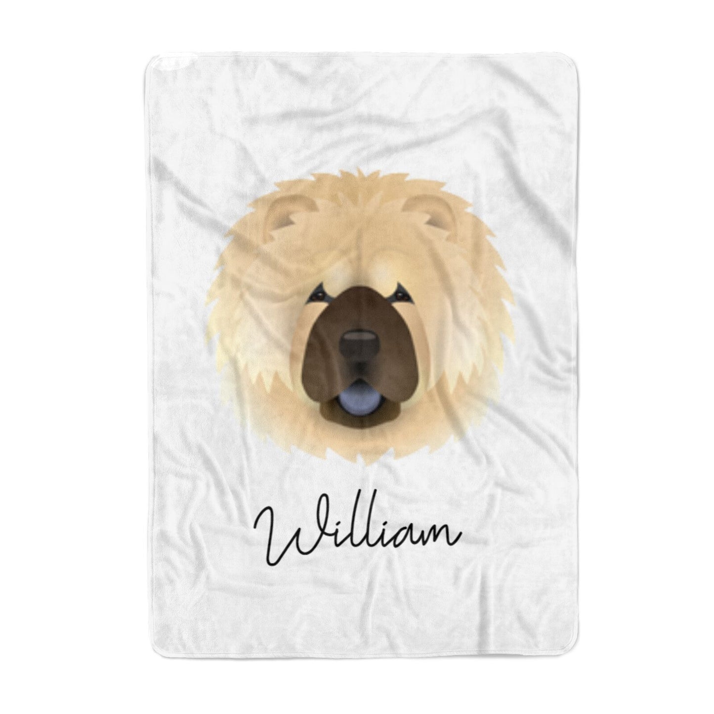 Chow Chow Personalised Large Fleece Blanket