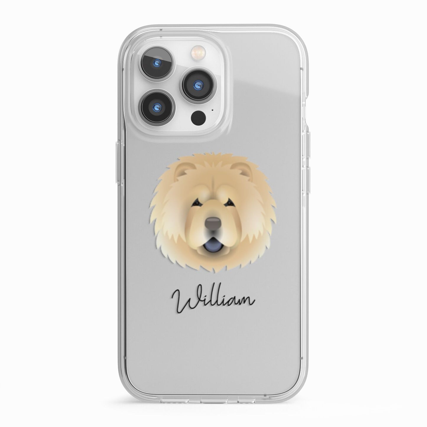Chow Chow Personalised iPhone 13 Pro TPU Impact Case with White Edges