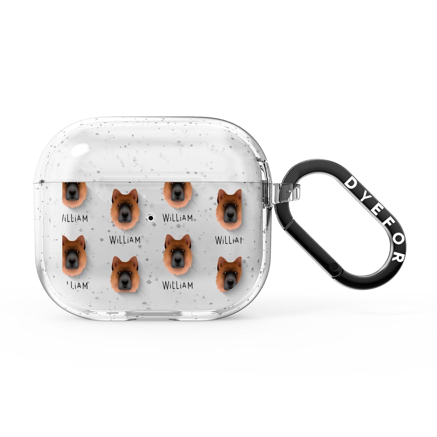 Chow Shepherd Icon with Name AirPods Glitter Case 3rd Gen
