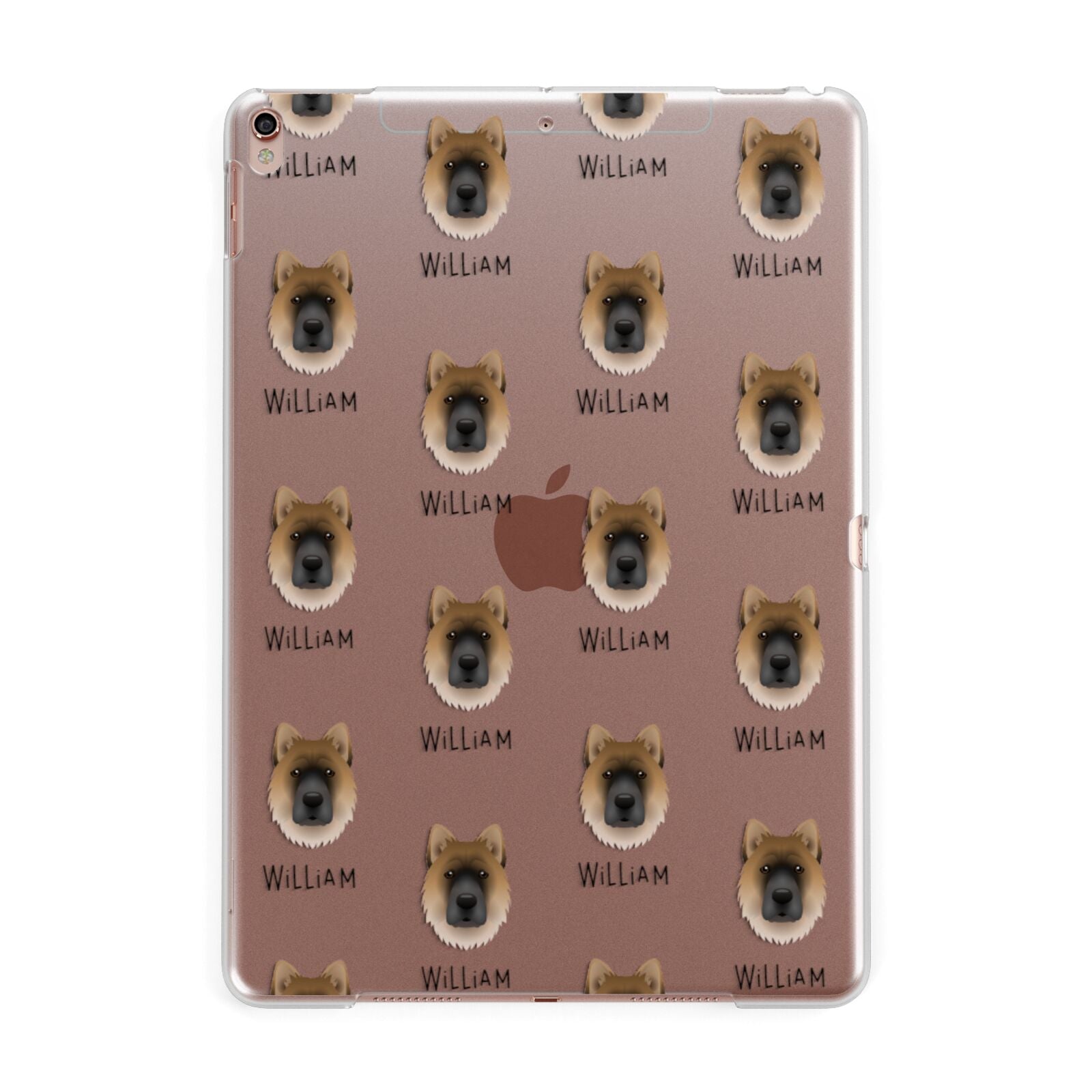 Chow Shepherd Icon with Name Apple iPad Rose Gold Case