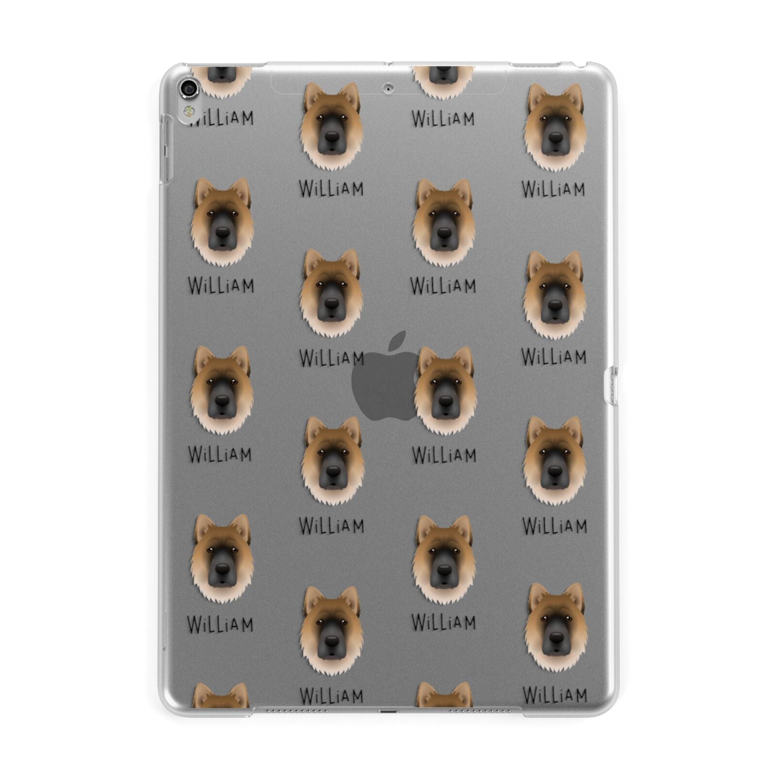 Chow Shepherd Icon with Name Apple iPad Silver Case