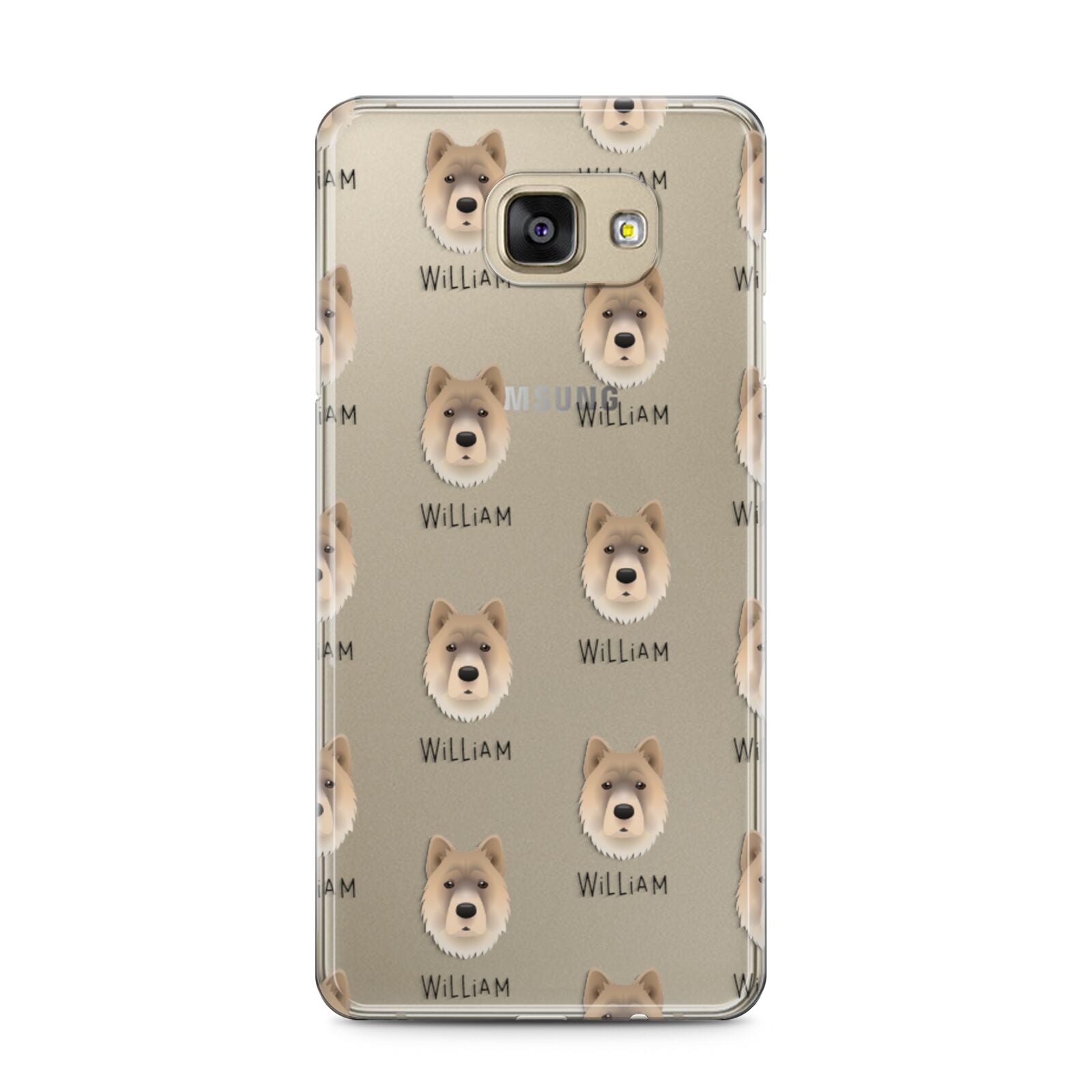 Chow Shepherd Icon with Name Samsung Galaxy A5 2016 Case on gold phone