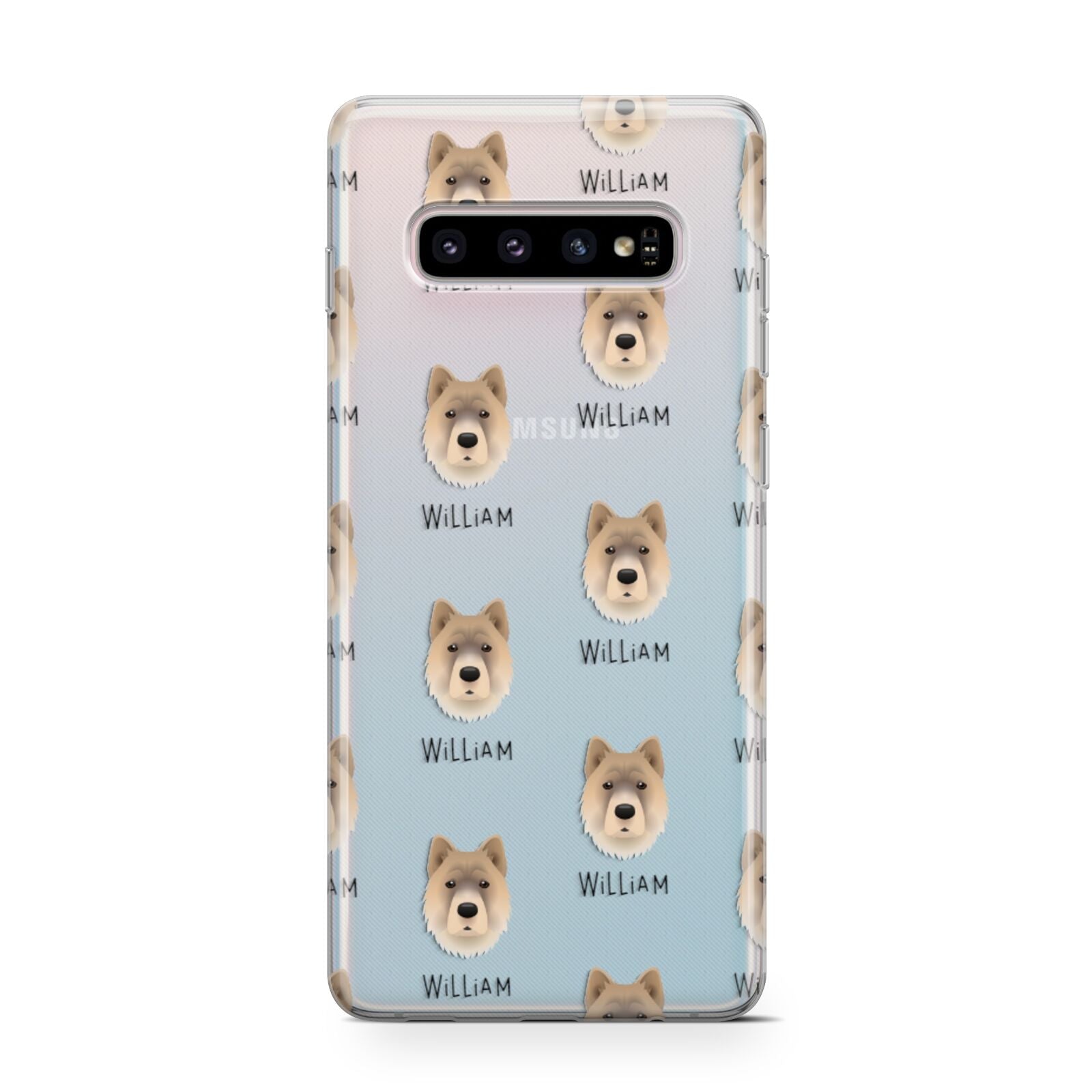 Chow Shepherd Icon with Name Samsung Galaxy S10 Case