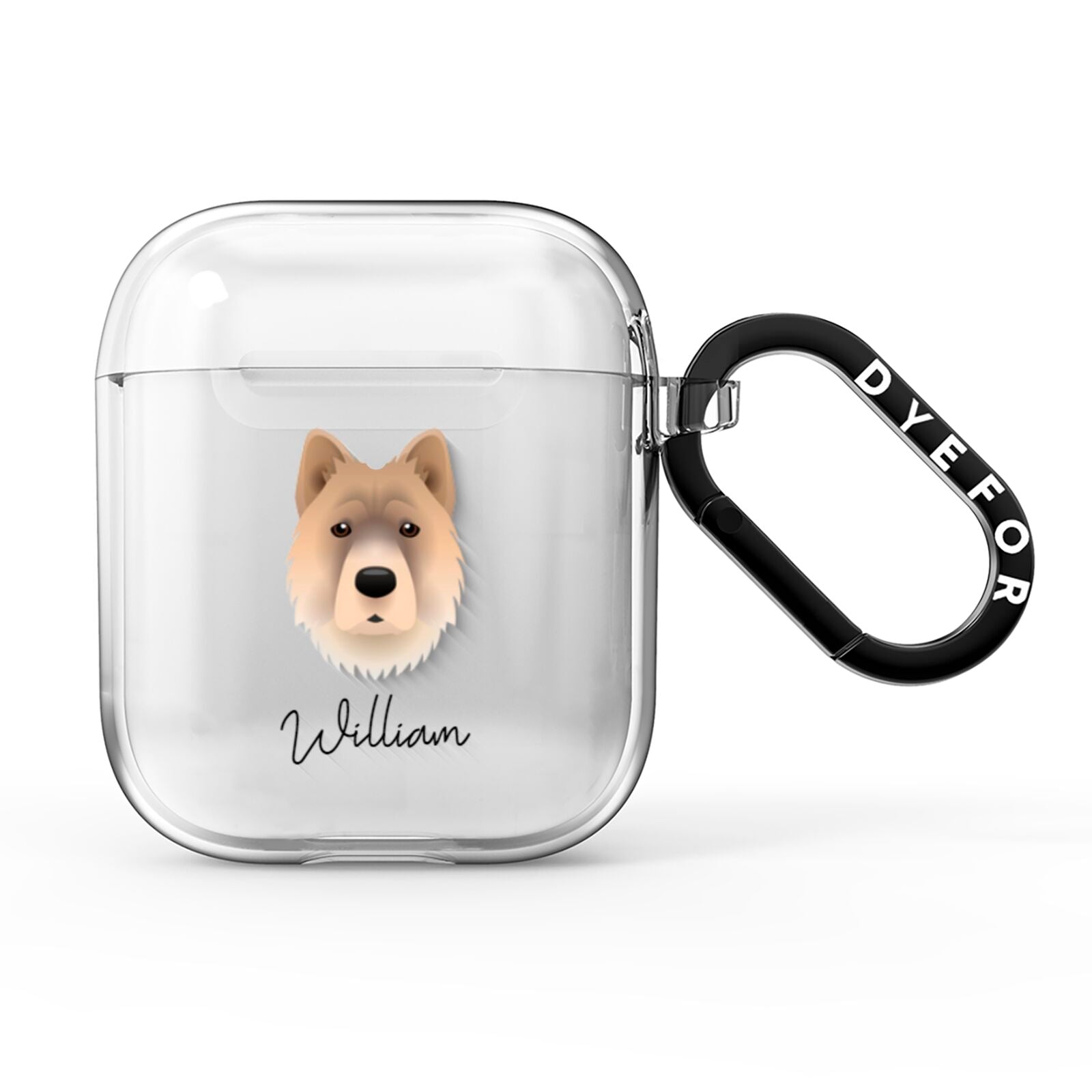 Chow Shepherd Personalised AirPods Clear Case