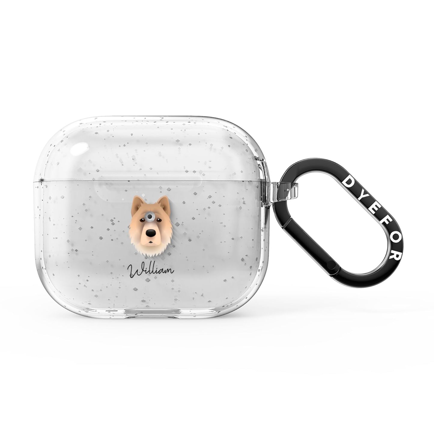 Chow Shepherd Personalised AirPods Glitter Case 3rd Gen