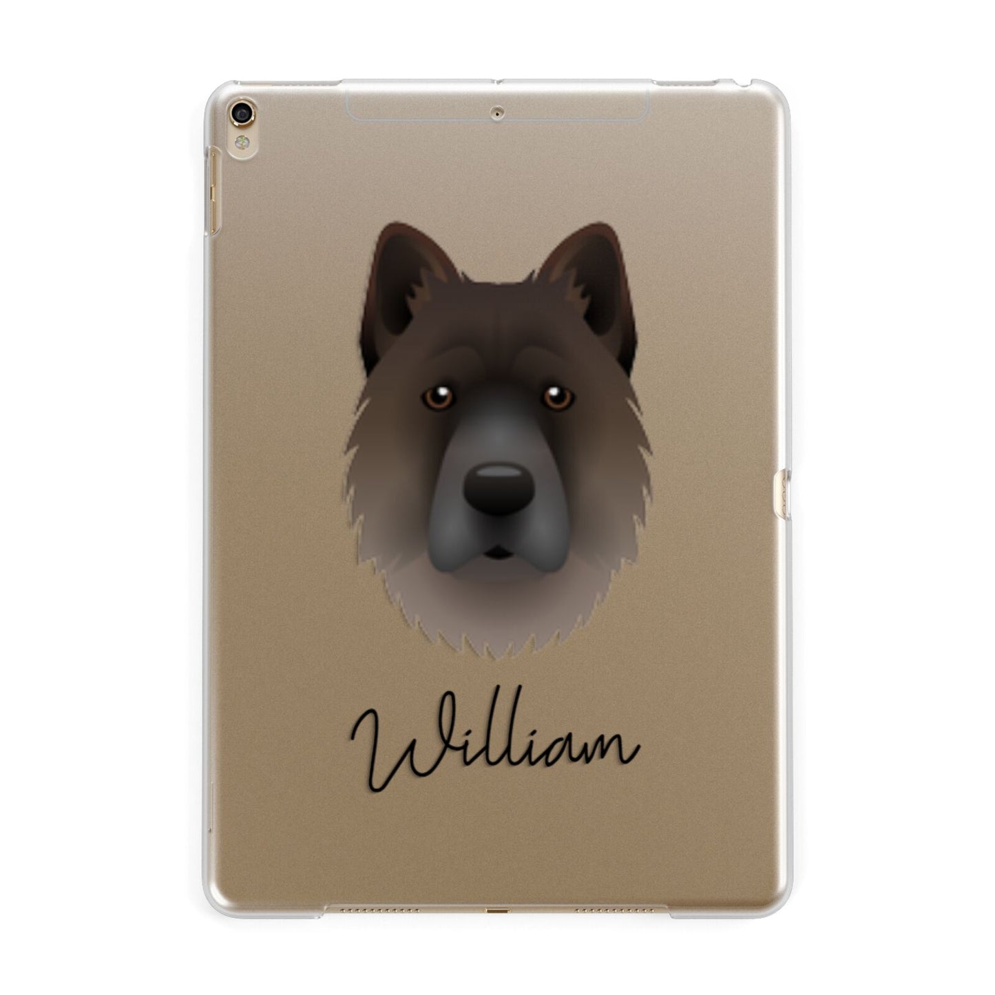 Chow Shepherd Personalised Apple iPad Gold Case