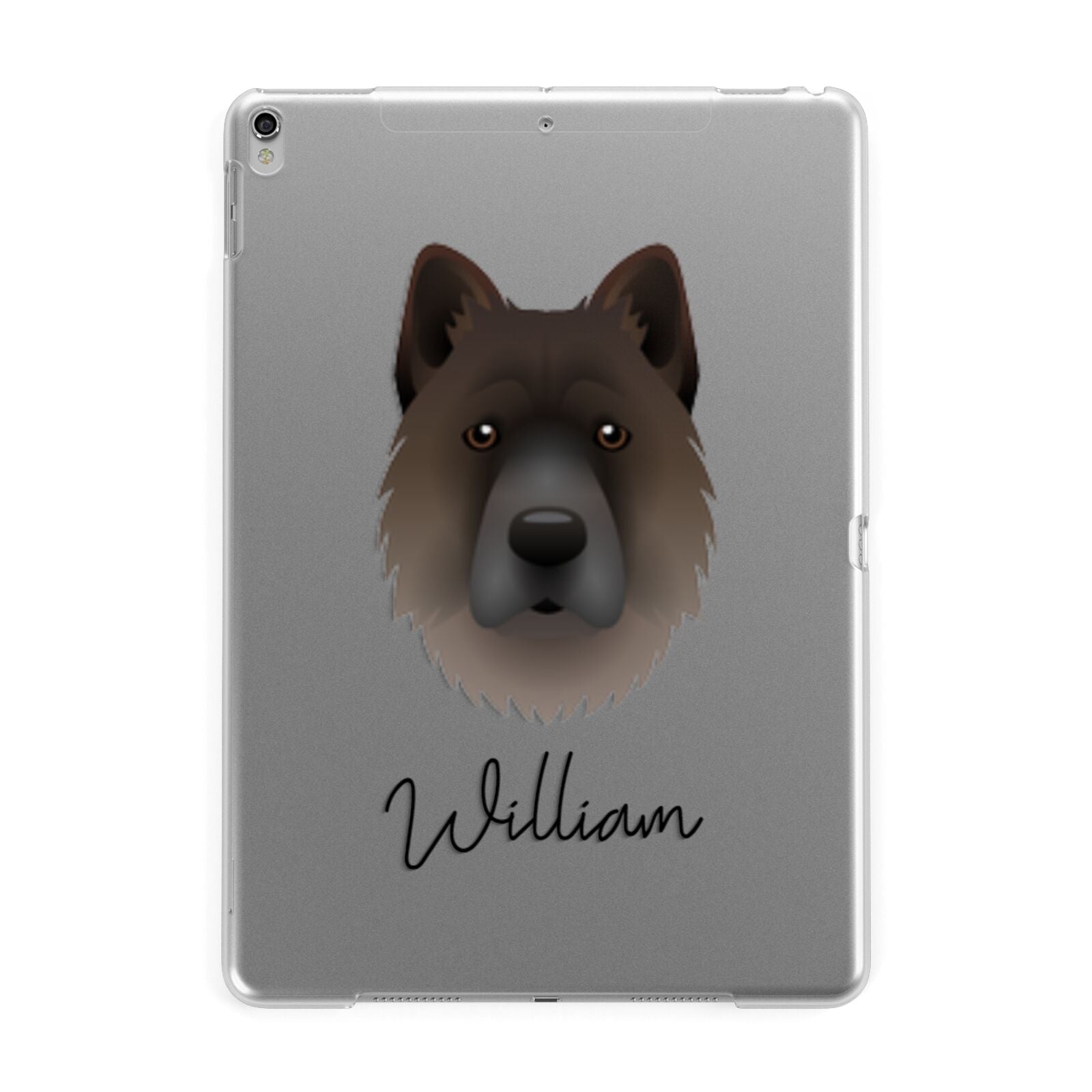 Chow Shepherd Personalised Apple iPad Silver Case