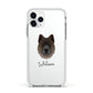 Chow Shepherd Personalised Apple iPhone 11 Pro in Silver with White Impact Case