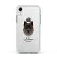 Chow Shepherd Personalised Apple iPhone XR Impact Case White Edge on Silver Phone
