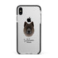 Chow Shepherd Personalised Apple iPhone Xs Max Impact Case Black Edge on Silver Phone
