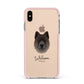 Chow Shepherd Personalised Apple iPhone Xs Max Impact Case Pink Edge on Gold Phone