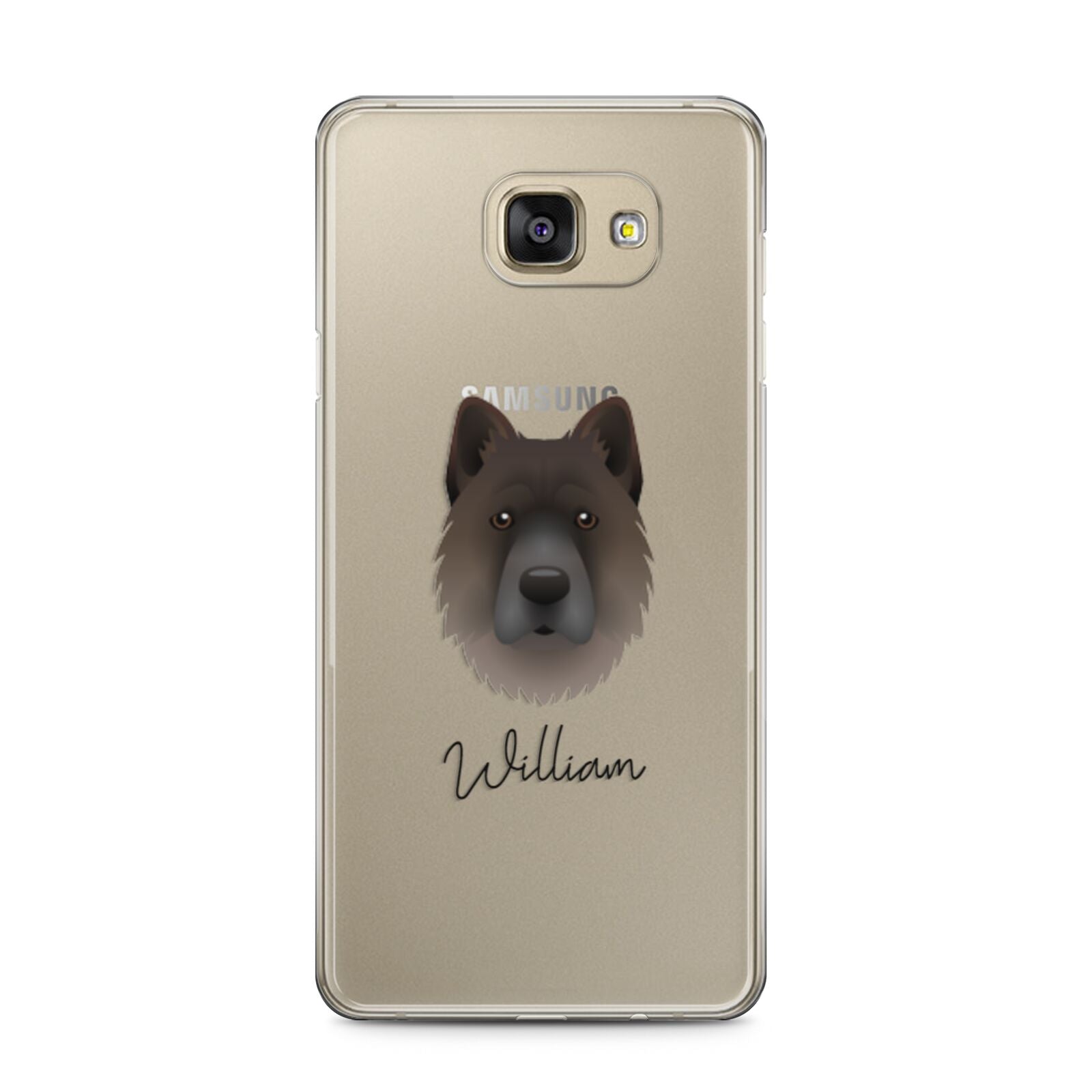 Chow Shepherd Personalised Samsung Galaxy A5 2016 Case on gold phone