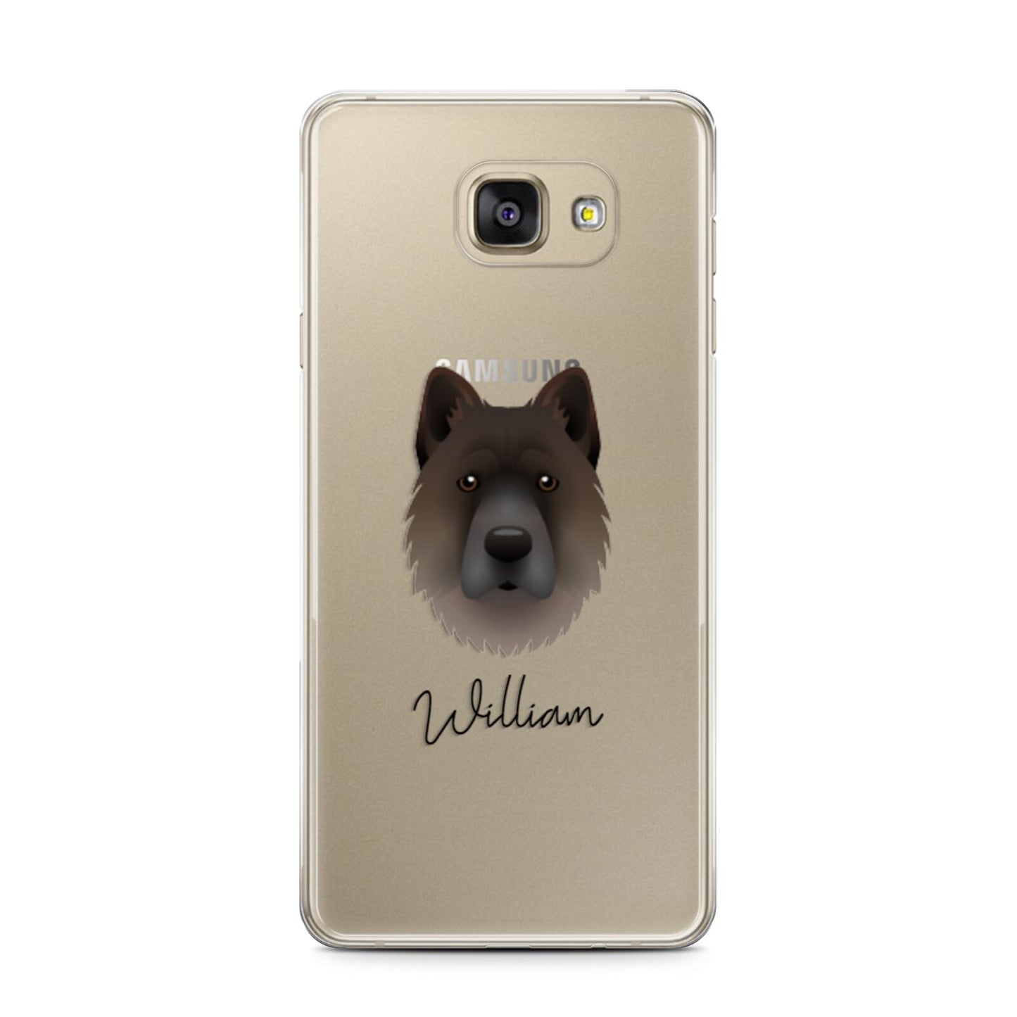 Chow Shepherd Personalised Samsung Galaxy A7 2016 Case on gold phone