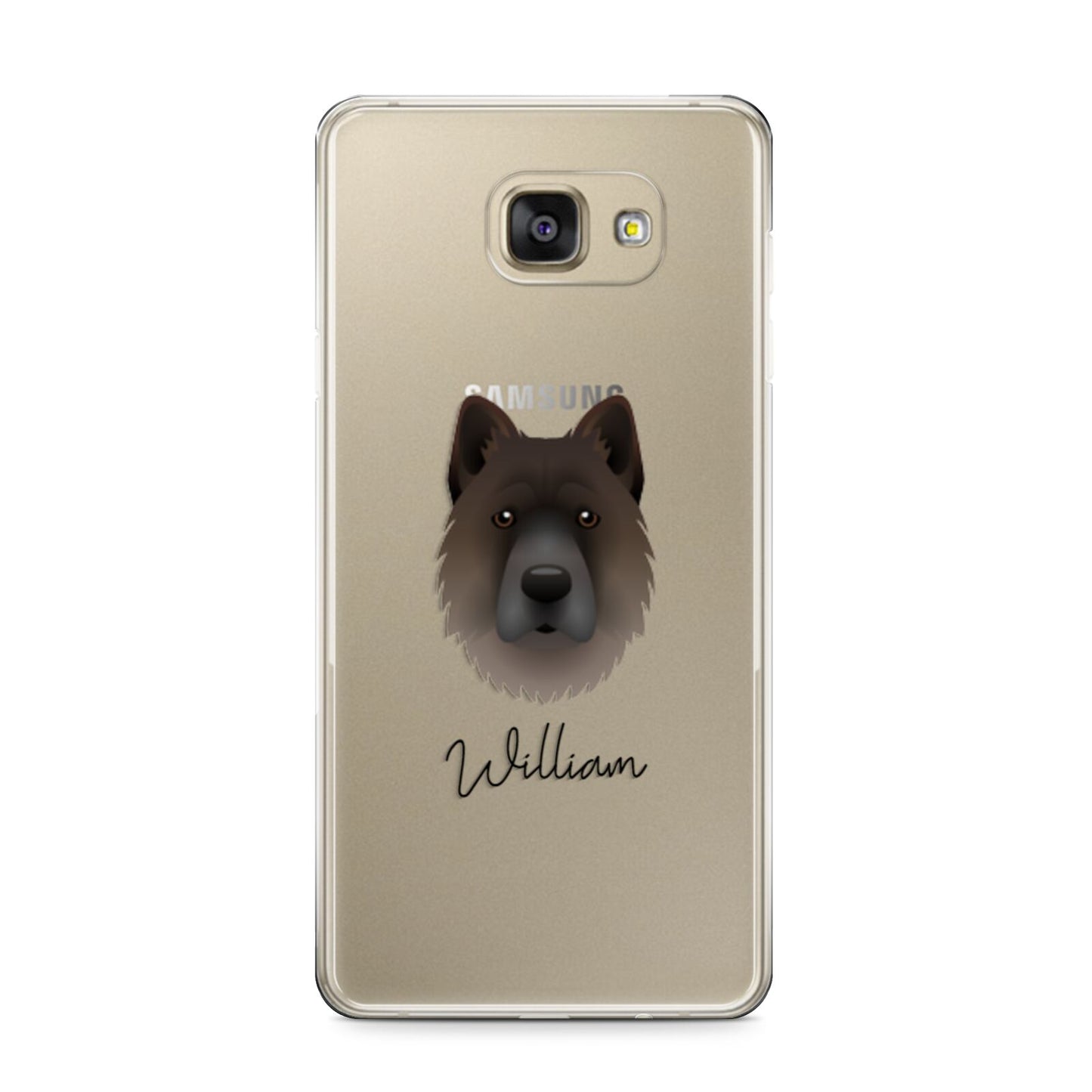 Chow Shepherd Personalised Samsung Galaxy A9 2016 Case on gold phone